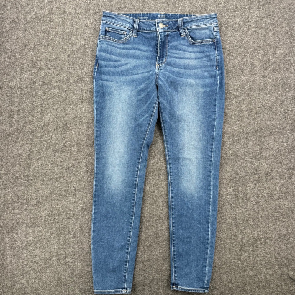 ana A New Approach Womens Size 8 Jeggings Medium Wash Blue Skinny Jeans Stretch